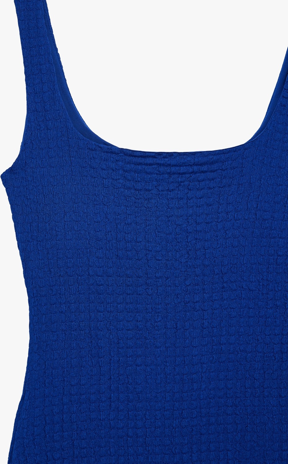 Koton x Sibil Çetinkaya - Kare Yaka Kalın Askılı Kobalt Mavi Bodycon Uzun Kalem Elbise görsel 5
