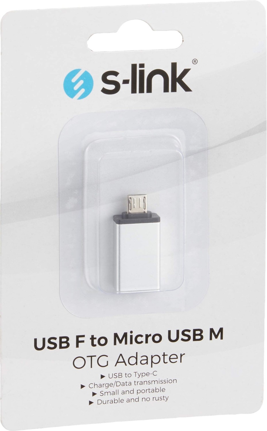 Die Grup S-Link SL-TAOTG25 Gümüş Metal Gövde USB F To Microusb M Otg Çevirici