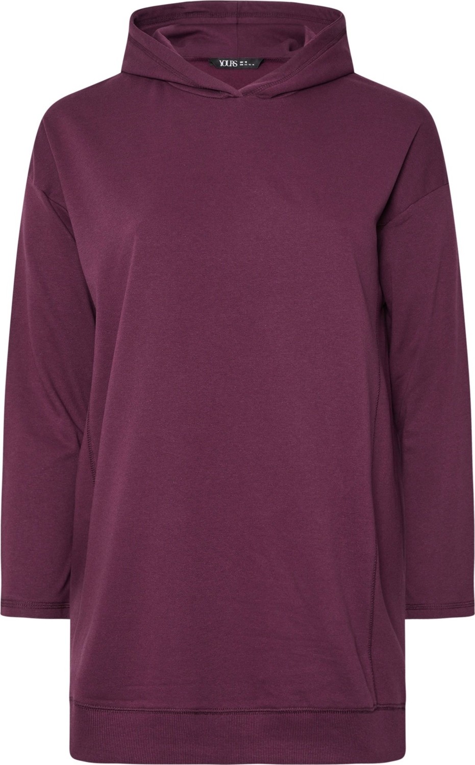 Büyük Beden Kadın Kapüşonlu Uzun Kollu Mor Sweatshirt Esnek Kumaş Özelliği ile 304288 görsel 6