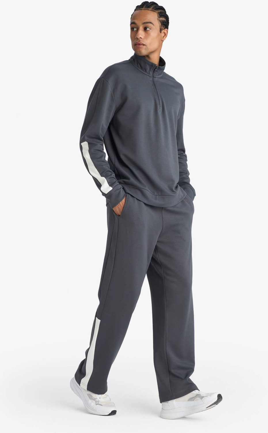 DeFacto Sıcak Tutan Relax Fit Düz Paça Modal Jogger Eşofman Altı G5145AX25WN görsel 2