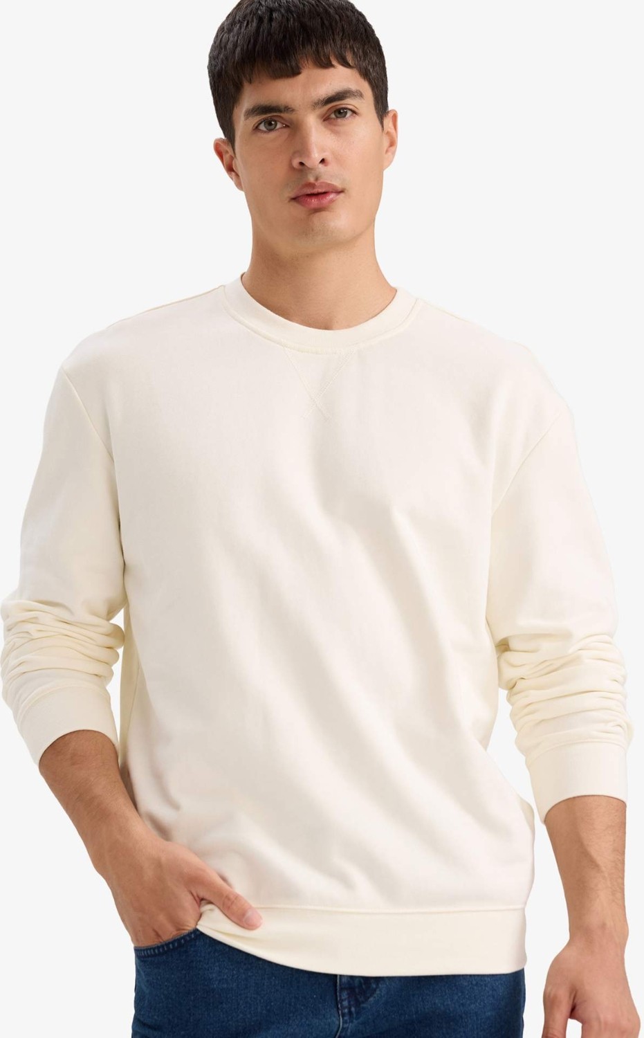 DeFacto Pamuklu Regular Fit Basic Sweatshirt E8339AX26SP