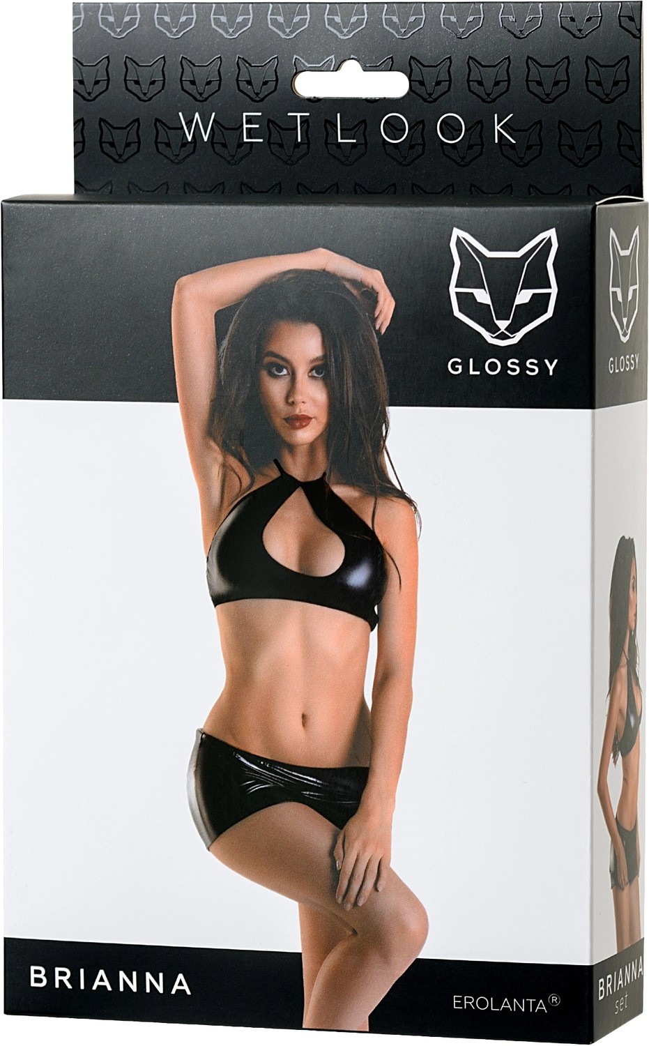 Nevamel ® Glossy Parlak Brianna Seti Wetlook Malzemeden, Siyah, M görsel 5