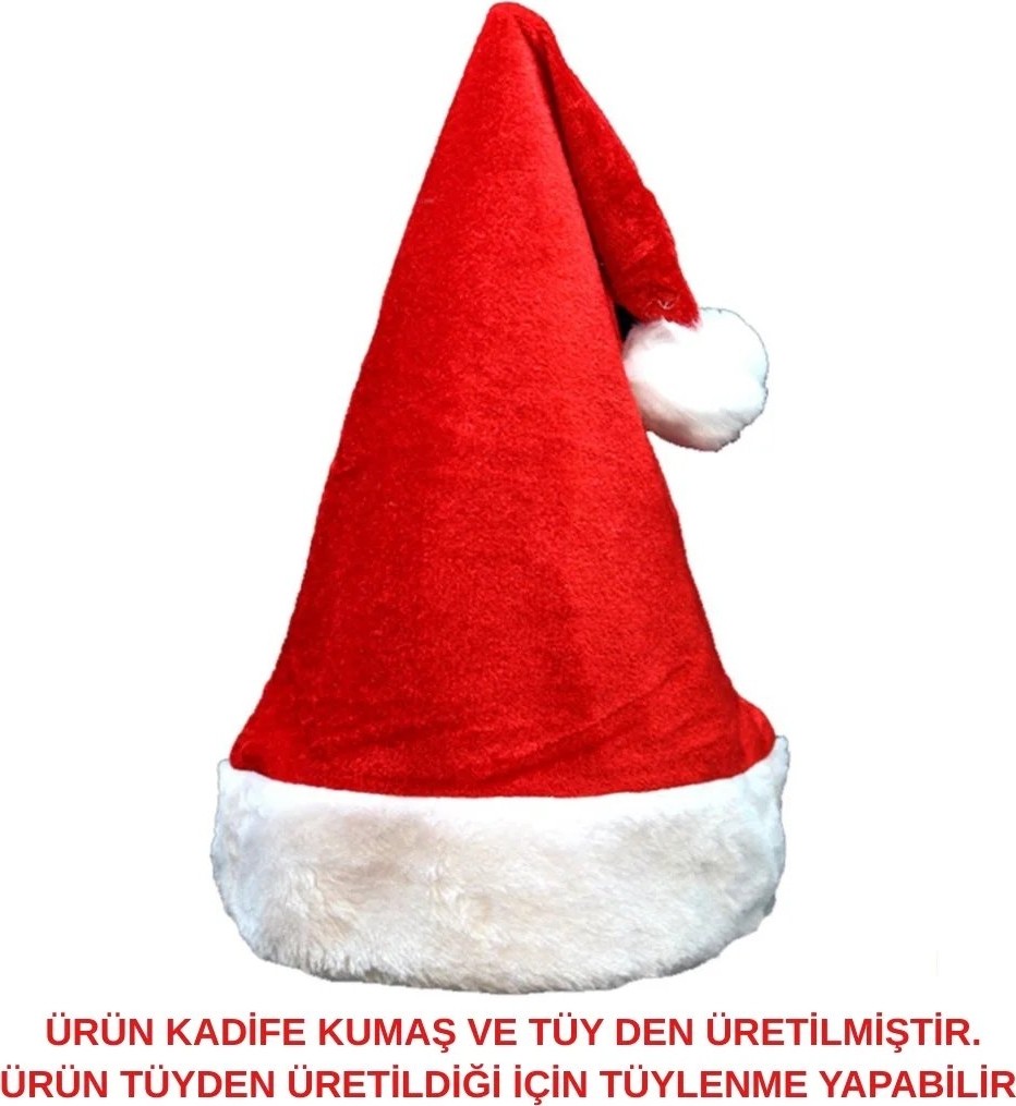 Ava Style Unisex Seksi Kadife Yılbaşı Şapkası Ava