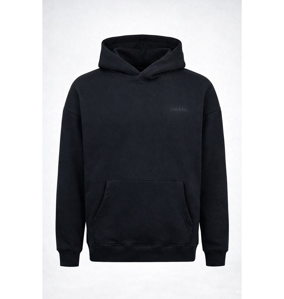 Packho Unisex Oversize Kapüşonlu Sweatshirt, Üç Iplik Şardonlu Kalın Hoodie (1 Adet Sweatshirt) görsel 4