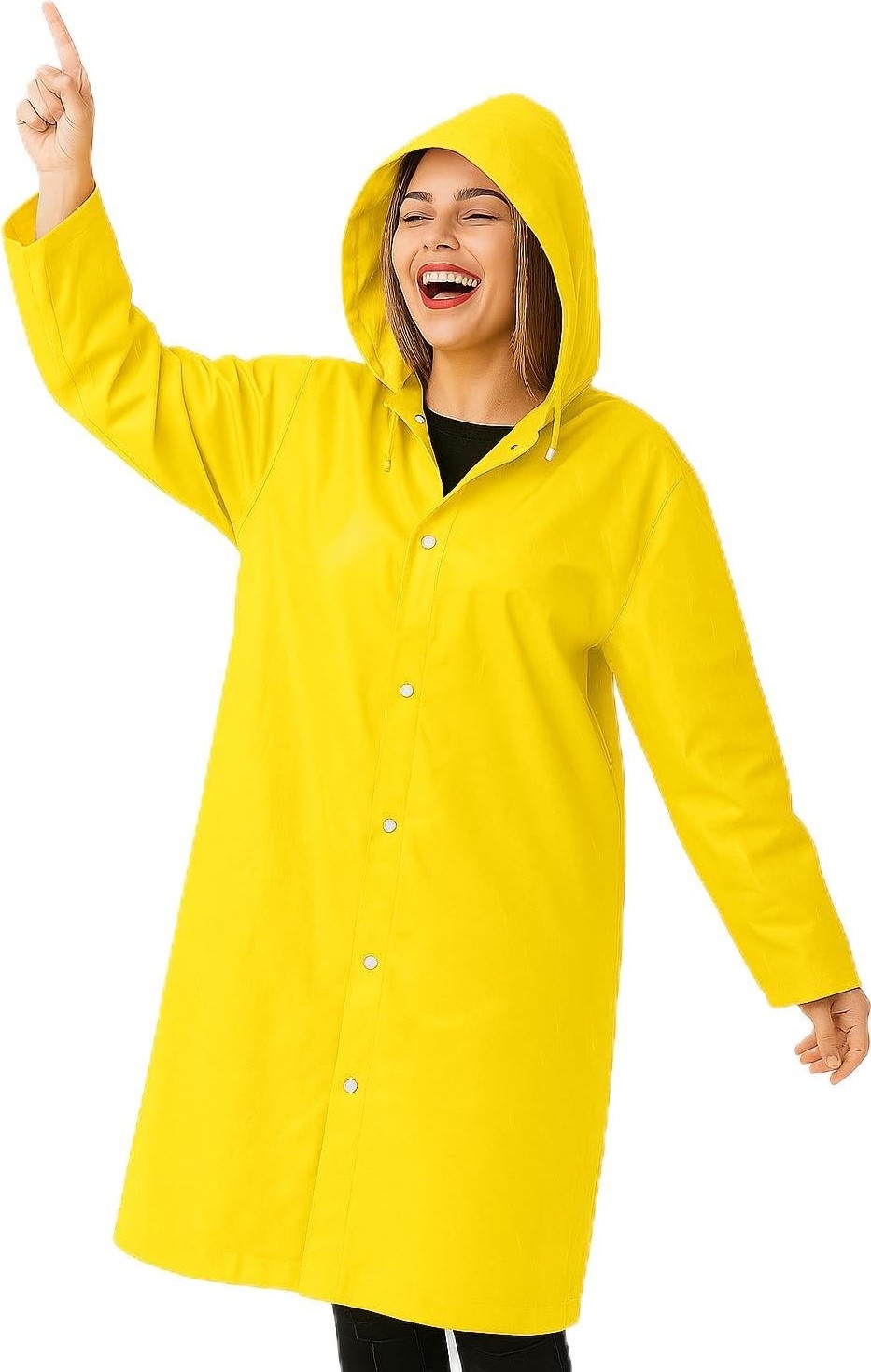 Vios Store Unisex Su Geçirmez Kapüşonlu Yağmurluk, Hafif ve Katlanabilir Yağmur Pançosu, Rüzgar Geçi