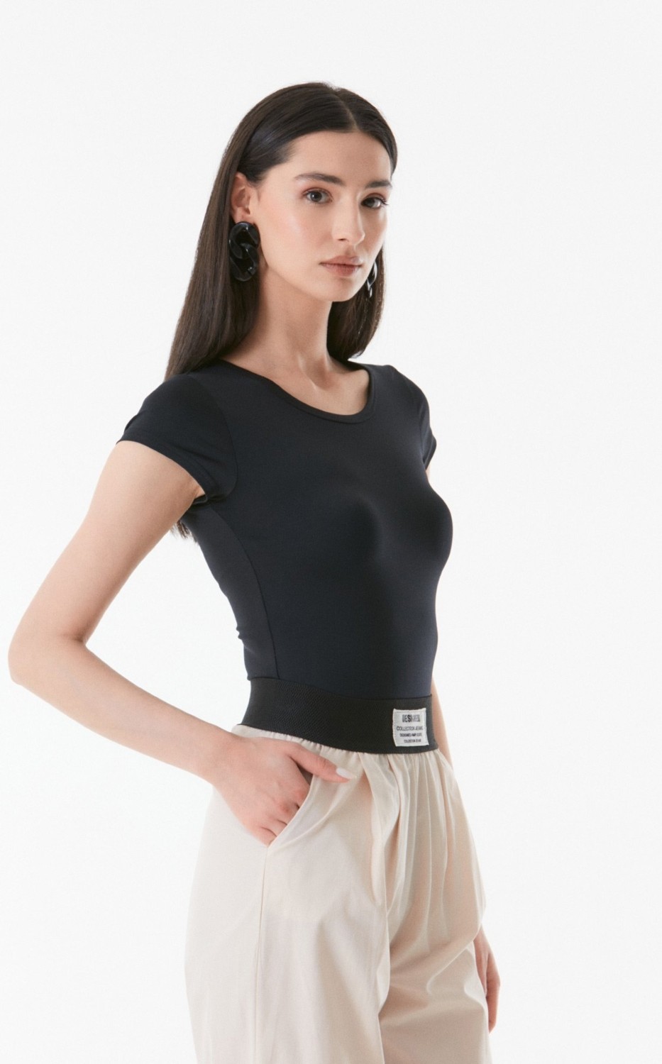 FullaModa Basic Bisiklet Yaka Çıtçıtlı Body