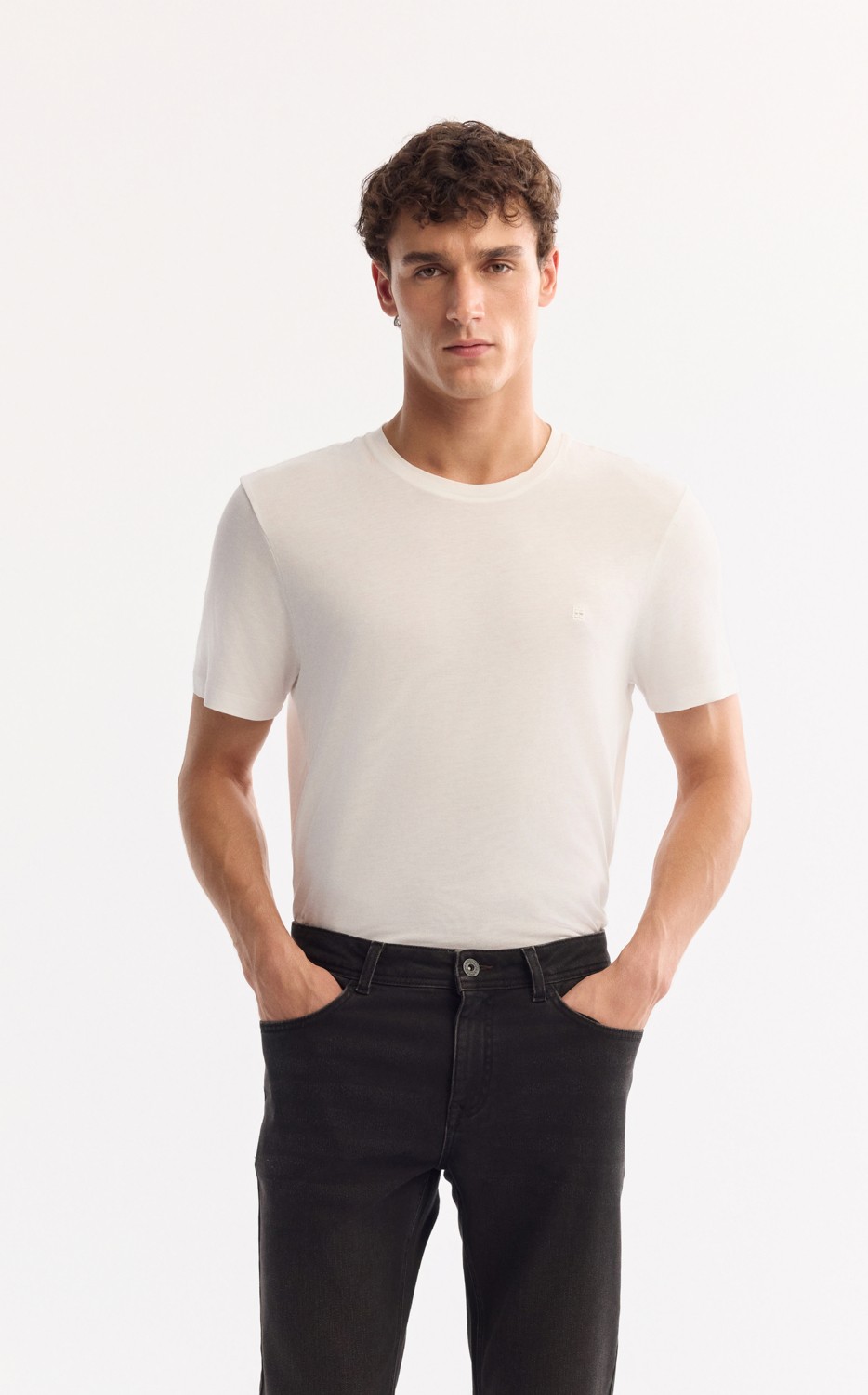 AVVA Erkek Kahverengi Klasik Bel Pamuklu Eskitme Yıkamalı Berlin Slim Fit Jean Pantolon A52Y3501 görsel 2