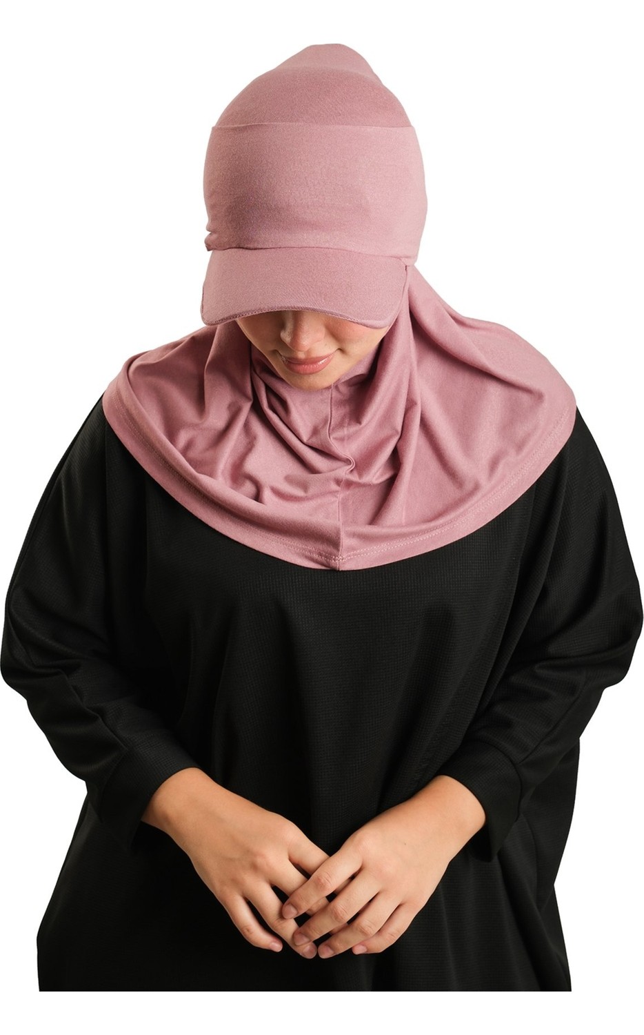 Hürrem Bone Krem Pratik Hazır Geçmeli Şapkalı Tesettür Eşarp Viskon Düz 2513_40 görsel 7