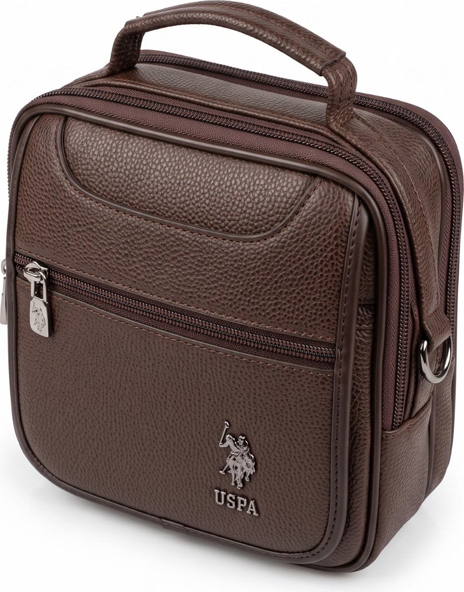 U.S. Polo Assn. 6760 Vegan Suni Deri Erkek El Çantası Çapraz Omuz Çantası Modern Tasarım görsel 5