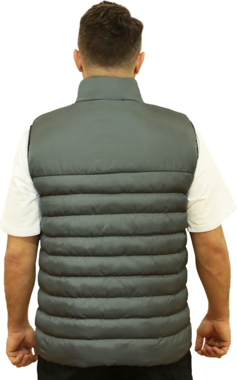 Joxly Gri Dik Yaka Şişme Spor Yelek görsel 4