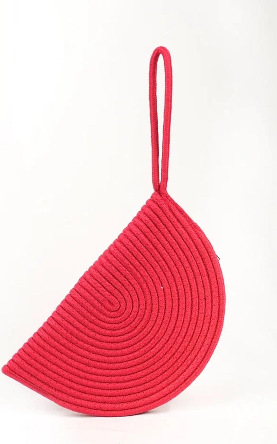 MaVaux Moss Fermuarlı Vegan Hasır Jüt Clutch Çanta Modern Tasarım Küçük Boy Suya Dayanıklı