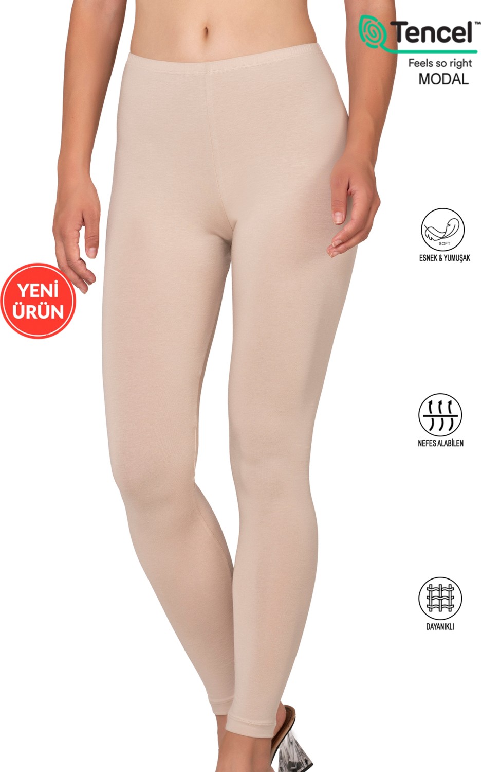 Özkan Underwear Özkan 27779 Kadın Premium Kumaş Modal Pamuklu Uzun Tayt Esnek Rahat Yumuşak görsel 6