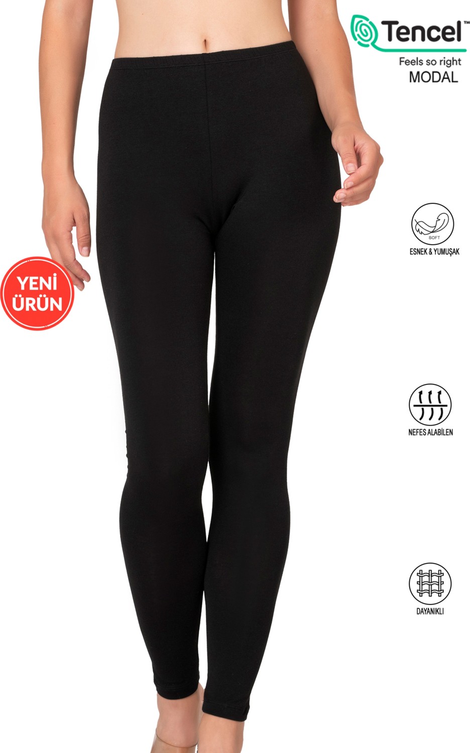 Özkan Underwear Özkan 27779 Kadın Premium Kumaş Modal Pamuklu Uzun Tayt Esnek Rahat Yumuşak