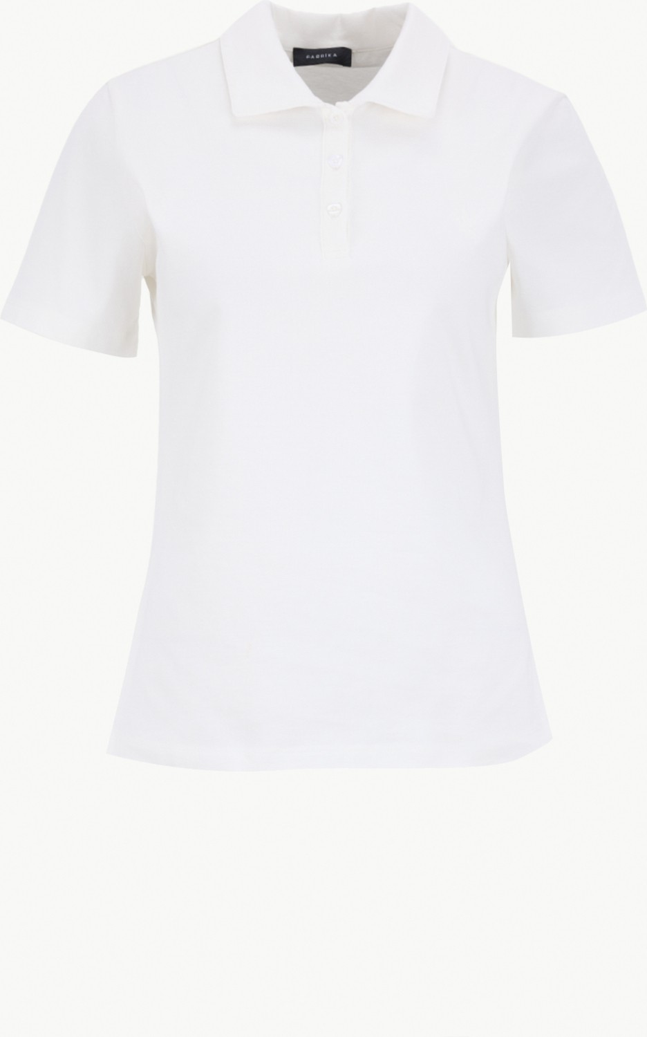 Fabrika Düz Beyaz Kadın Polo T-Shirt görsel 6