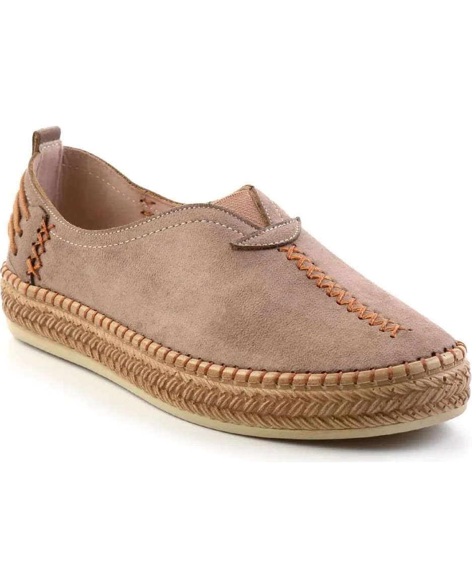 Bambi Bej Süet Kadın Espadril K01309210502 görsel 4