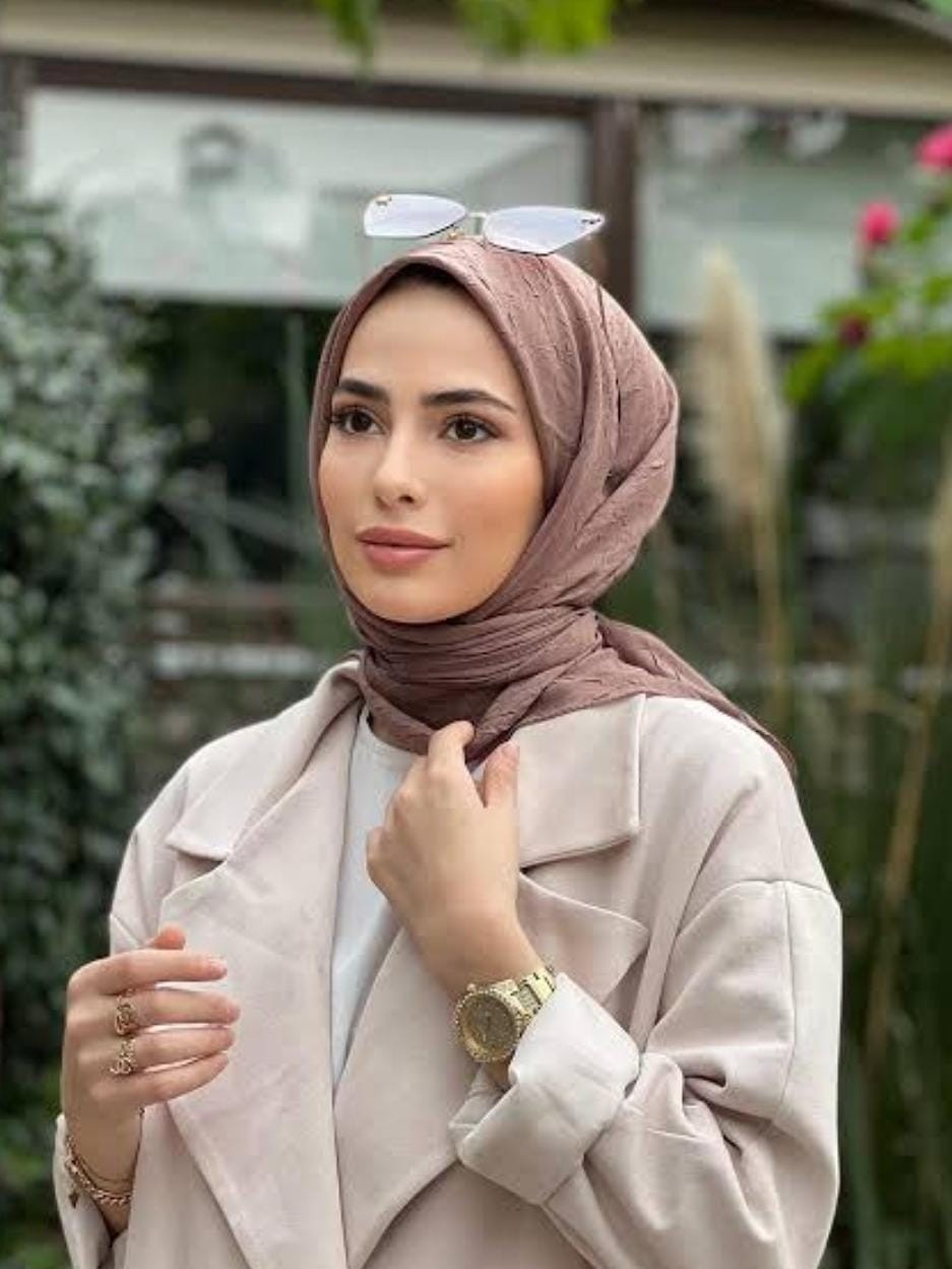 Güneş Bambu Kraş Eşarp (Tesettür Giyim, %100 Pamuk, Hafif, Rahat, Şık, Yüksek Kalite, Uygun Fiyat, Hijab, Shawl, Scarf, Lux, Original) görsel 6