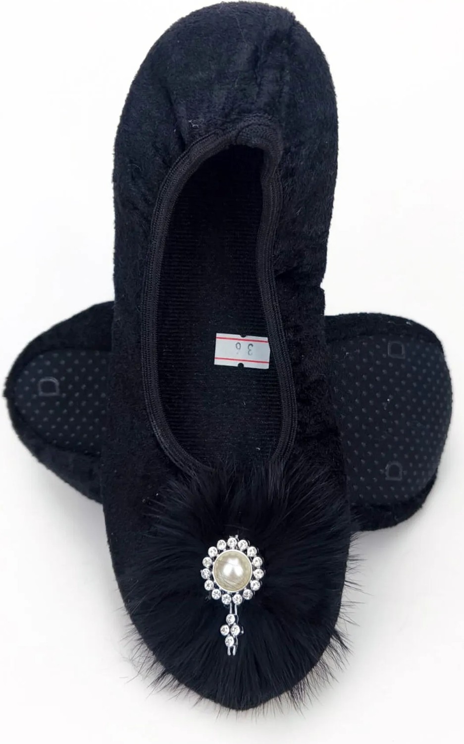 Ceyda Shoes Süslü Kadife Ev,hac Tavaf Umre Babeti, Hediye, Günlük Babet,tüylü Babet, Panduf, Patik, Gösteri Pisi Pisi görsel 7