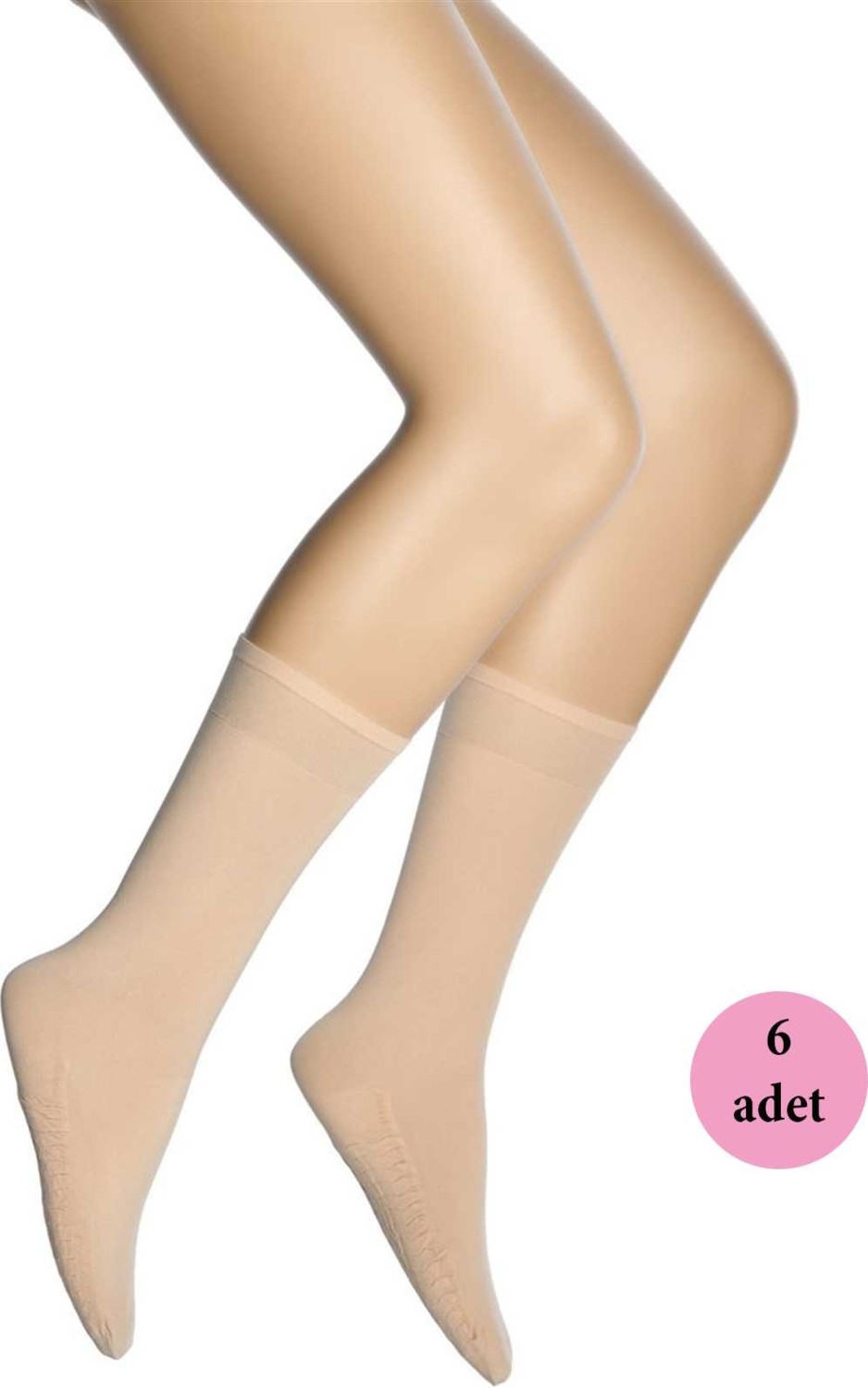 ModaSize 6 Adet Masaj Kadın Çorap Sahra 51