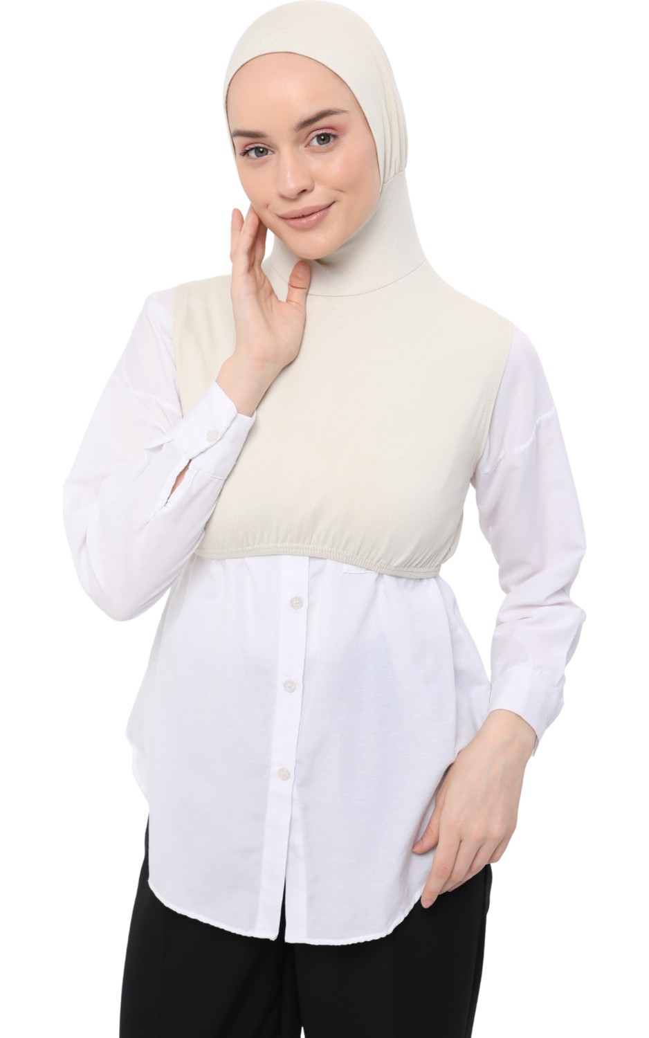 Altobeh Kadın Sıfır Kollu Yarım Body Siyah %94 Viskon Yumuşak Dokulu Rahat Kullanım görsel 4