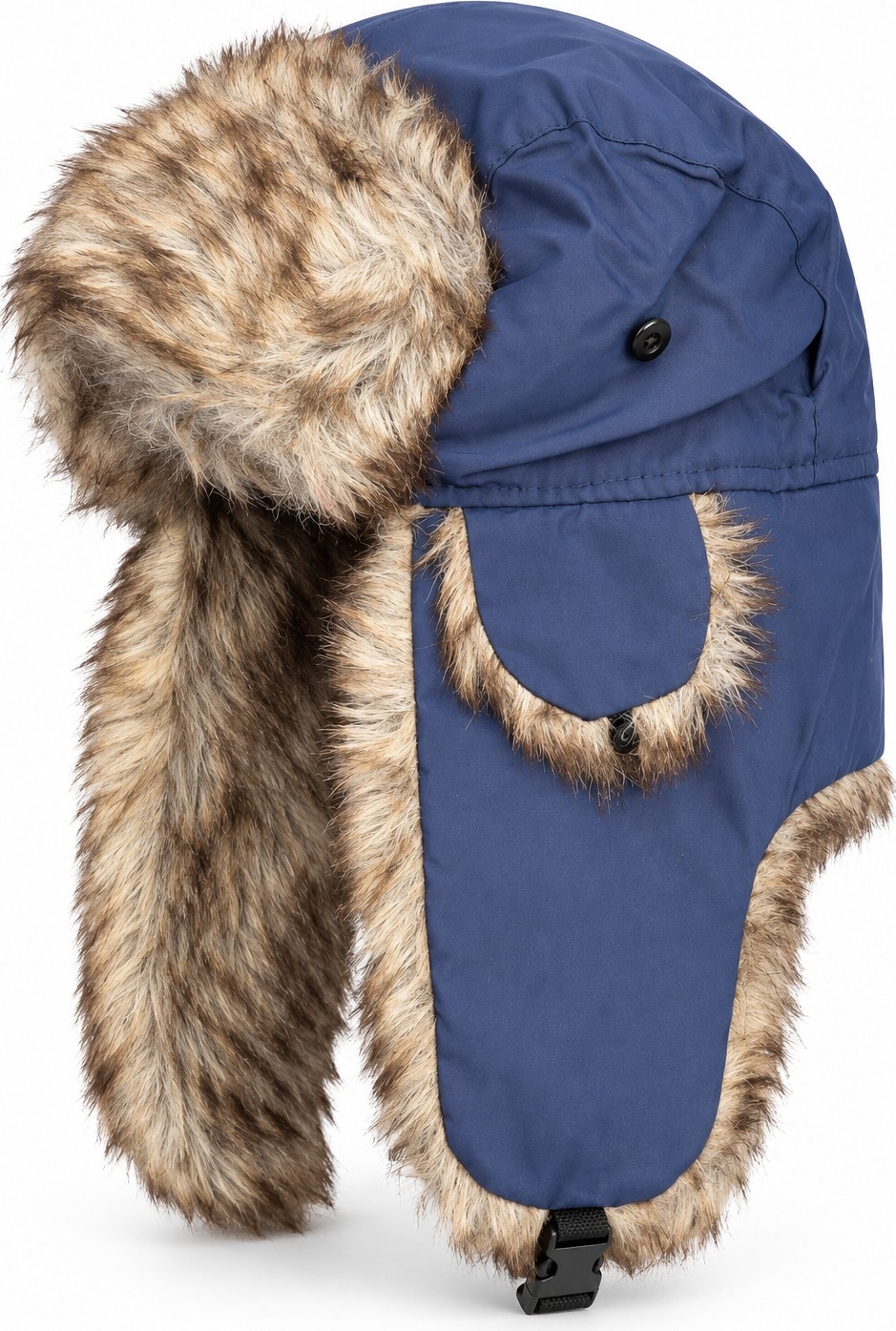 CosmoOutlet Unisex Kürk Astarlı Kulaklıklı Pilot Bere Kışlık Şapka