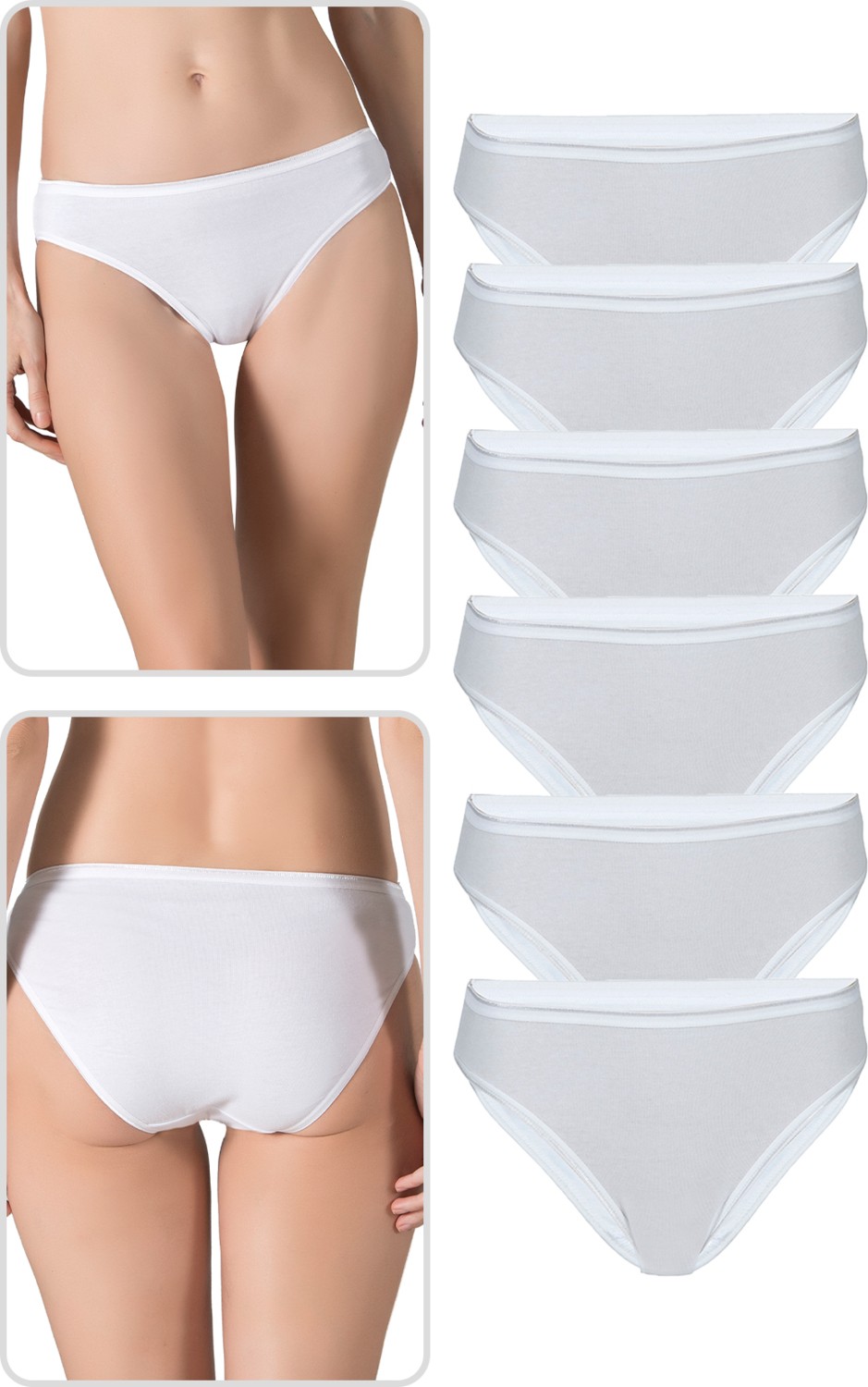 Özkan Underwear Özkan 23926 6'lı Paket Kadın Viskon Esnek Rahat Slip Külot
