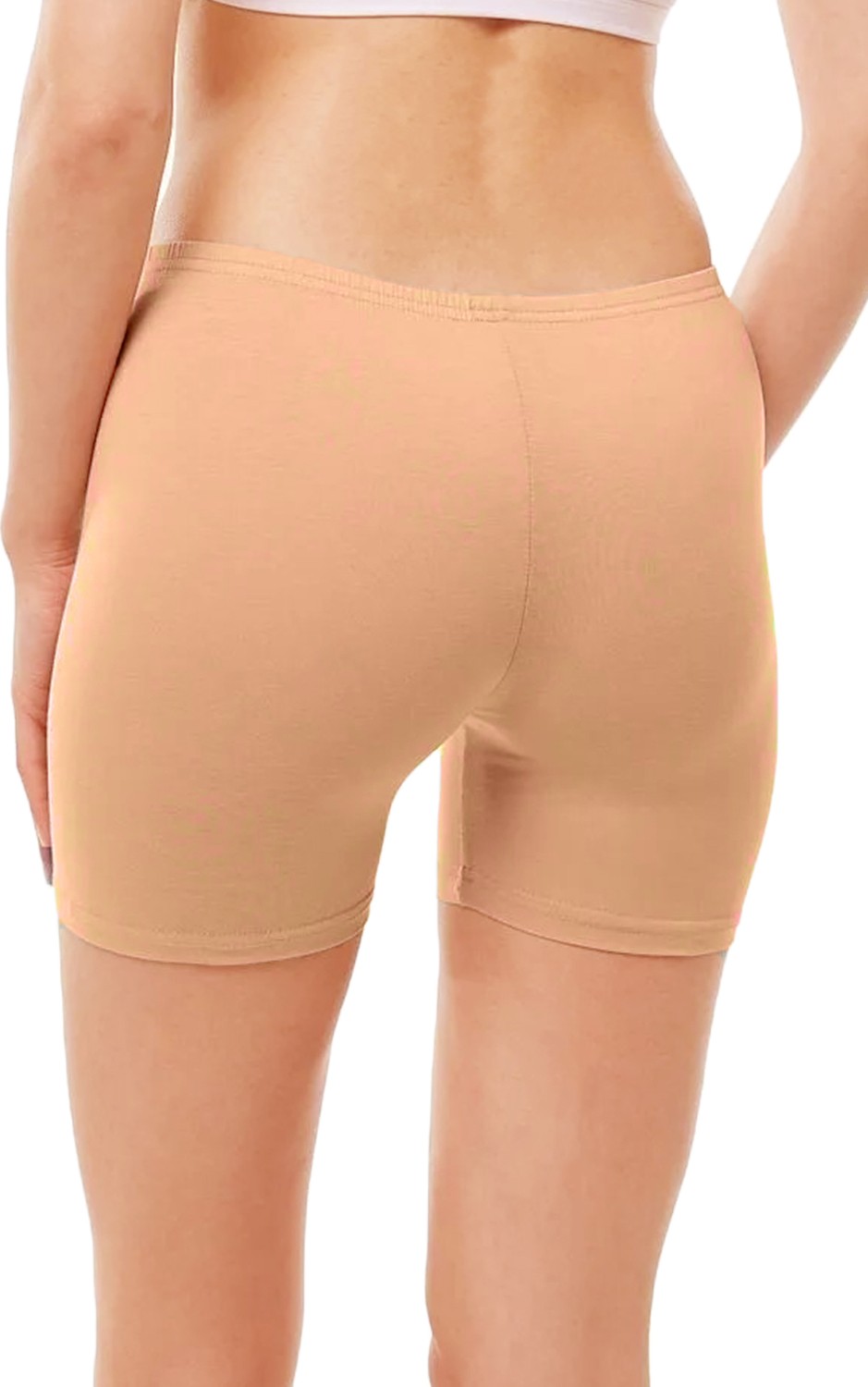Özkan Underwear Özkan 26591 3'Lü Paket Kadın Pamuklu Likralı Esnek Ara Boy Diz Üstü Kısa Tayt Şort Boxer görsel 7
