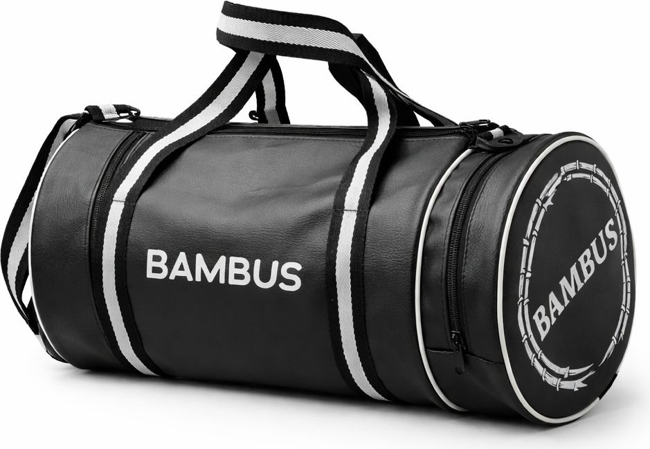 Bambus Home Silindir Spor ve Seyahat Çantası Suni Deri Omuz Çantası Unisex Su Geçirmez görsel 4
