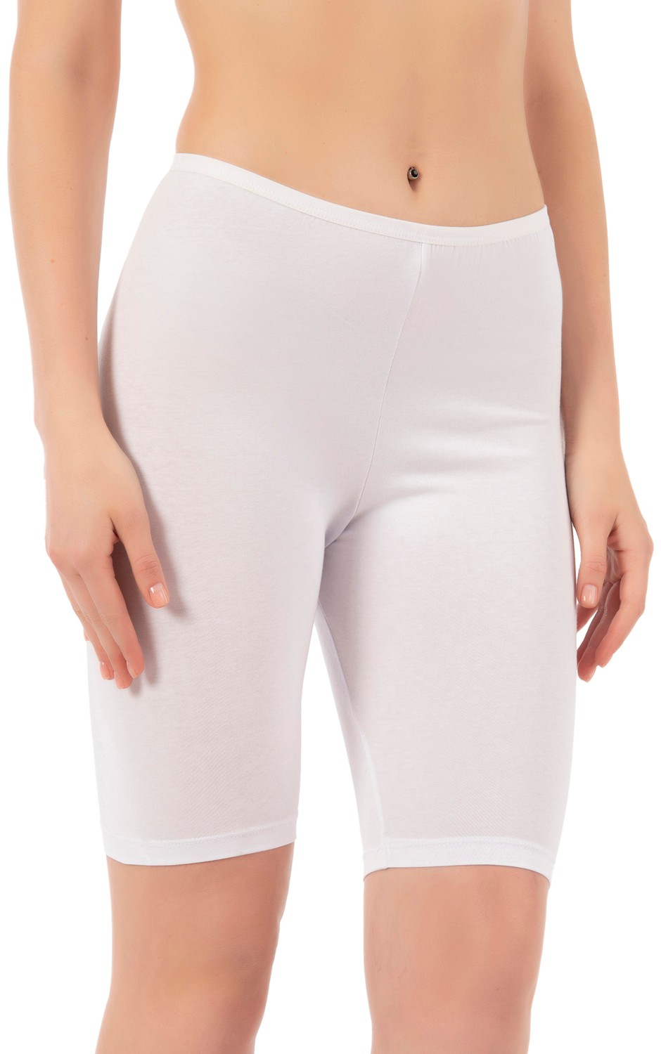 Özkan Underwear Özkan 0413 3'lü Paket Kadın %95 Pamuklu Likralı Süprem Kumaş Esnek Rahat Yumuşak Diz Üstü Toparlayıcı Yüksek Bel Kısa Tayt görsel 8