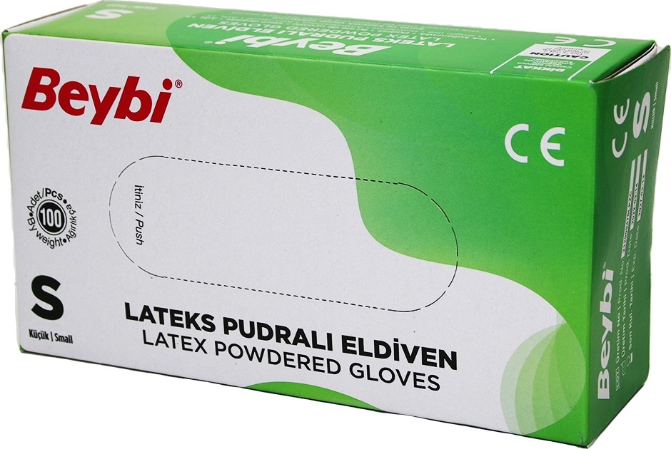 TeknoKapsül Beybi S Pudralı Muayene Eldiveni 100LÜ (5643)