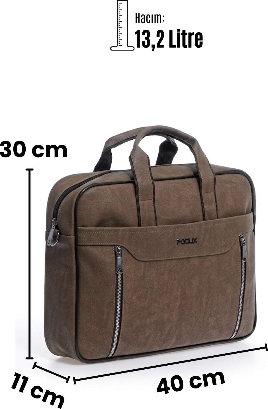 Byhakan GK38 VİYANA Su Geçirmez Suni Deri Evrak/Laptop Çanta Günlük Kullanım İçin Şık Tasarım görsel 6