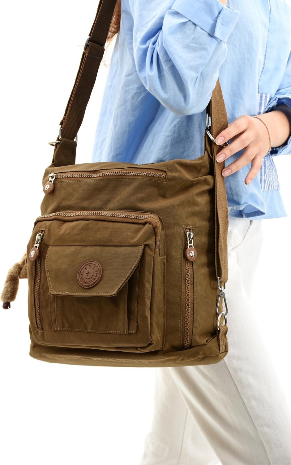 571 Collections Çanta Ultra Hafif Hem Sırt Hem Omuz Kadın Çantası Taba(Model: 571-5B)