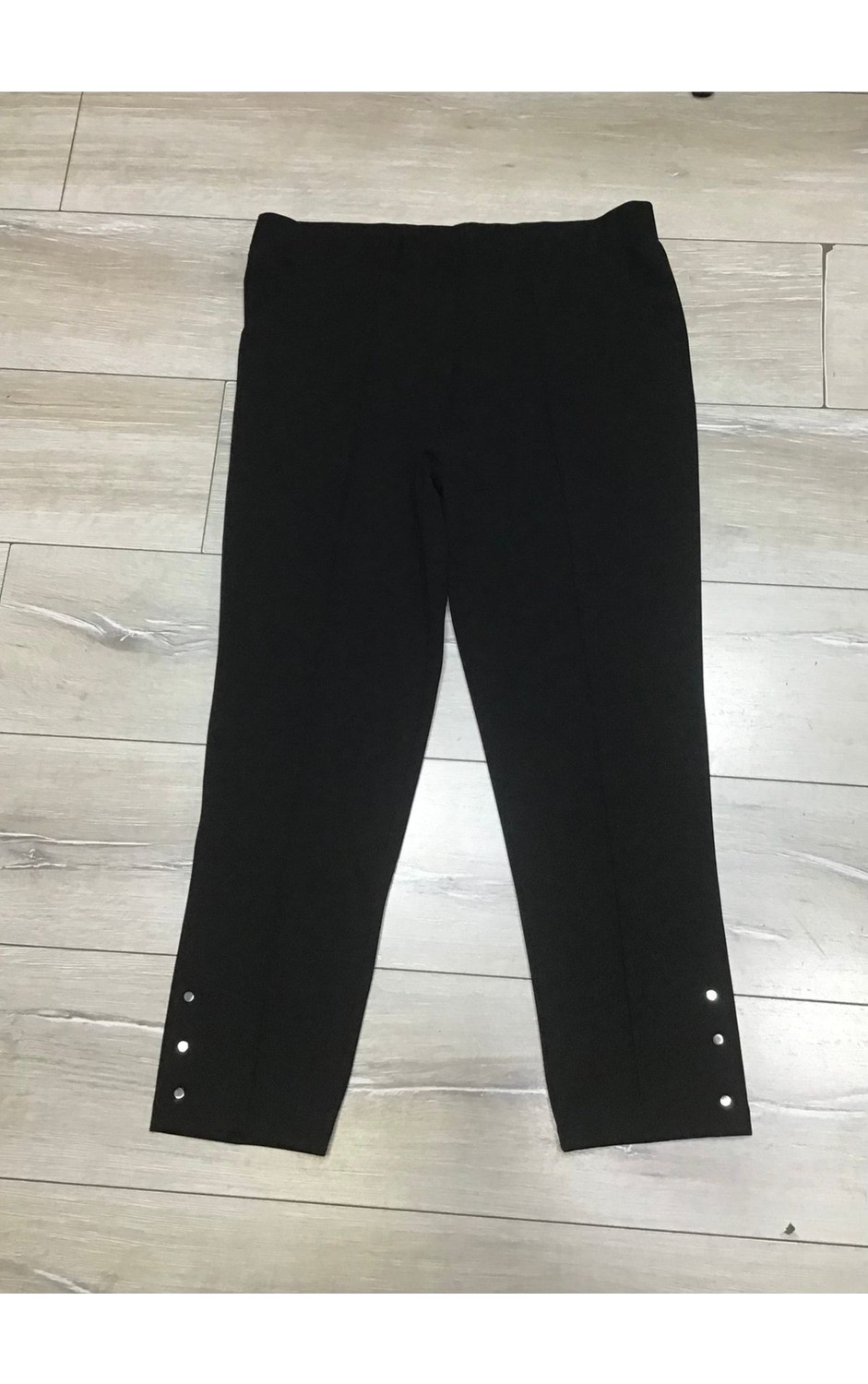Ece Giyim Scuba Yanlardan Cepli Önü Dikişli Paçası Çakmalı Beli Lastikli Büyük Beden Pantolon görsel 4