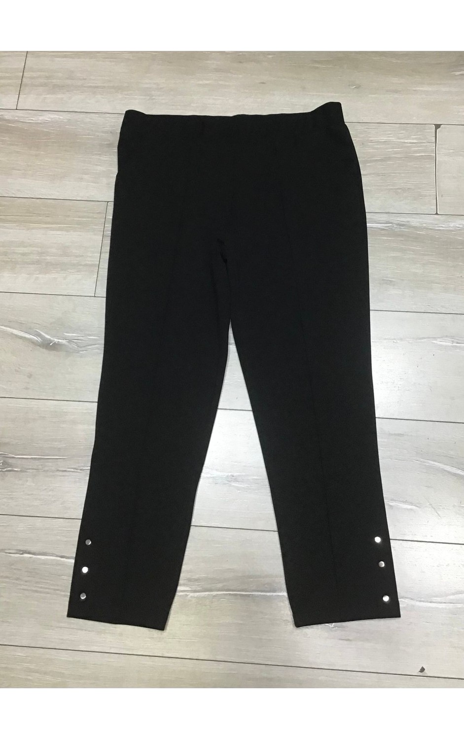 Ece Giyim Scuba Yanlardan Cepli Önü Dikişli Paçası Çakmalı Beli Lastikli Büyük Beden Pantolon görsel 5