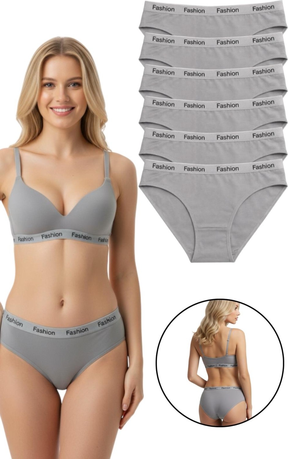 Exlove 6'lı Fashion Kadın Pamuklu Bikini Külot - Esnek Bel Günlük Rahat Iç Çamaşırı