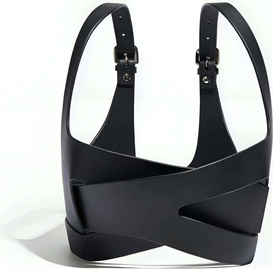 Aesco Deri Bra, Deri Sütyen Gögüs Harness - BRF1145 görsel 5