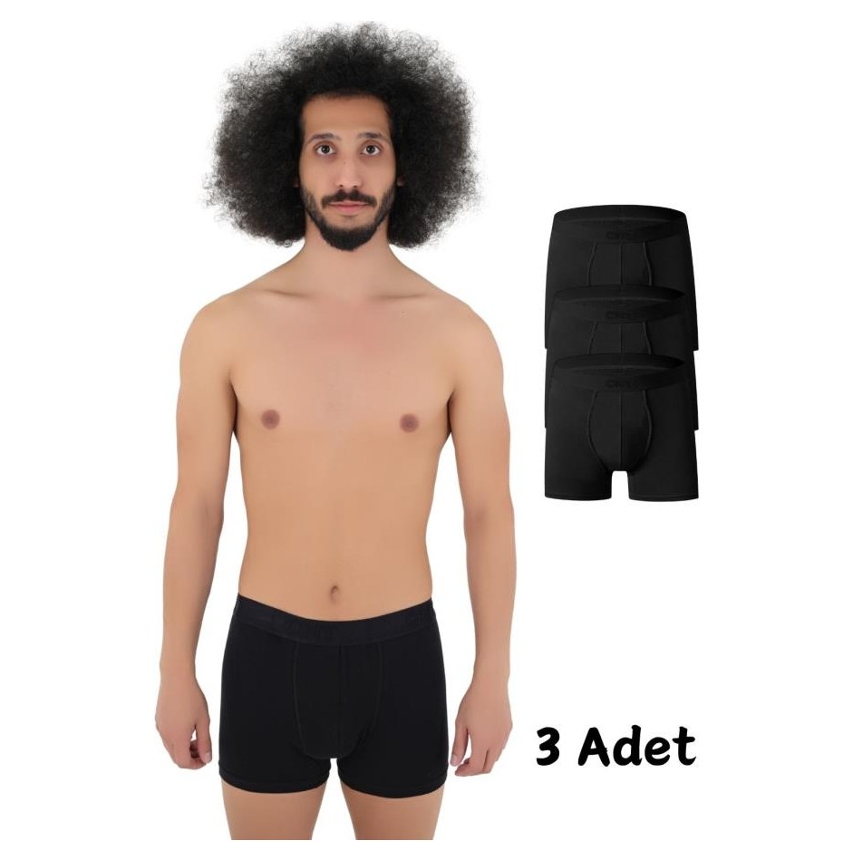 Cnt Erkek Boxer Düz Desenli 3XL Likralı Premium Paket 6'lı Konforlu İç Giyim Seti görsel 5