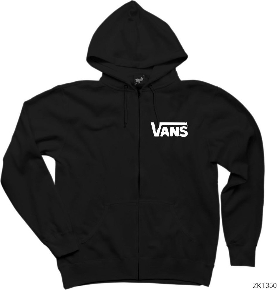 Z zepplin Vans Siyah Fermuarlı Kapşonlu Sweatshirt