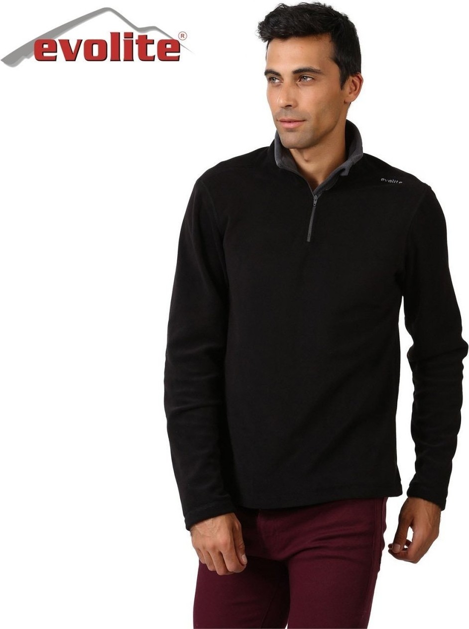 Evolite Fuga Erkek Mikro Polar Sweater - Siyah