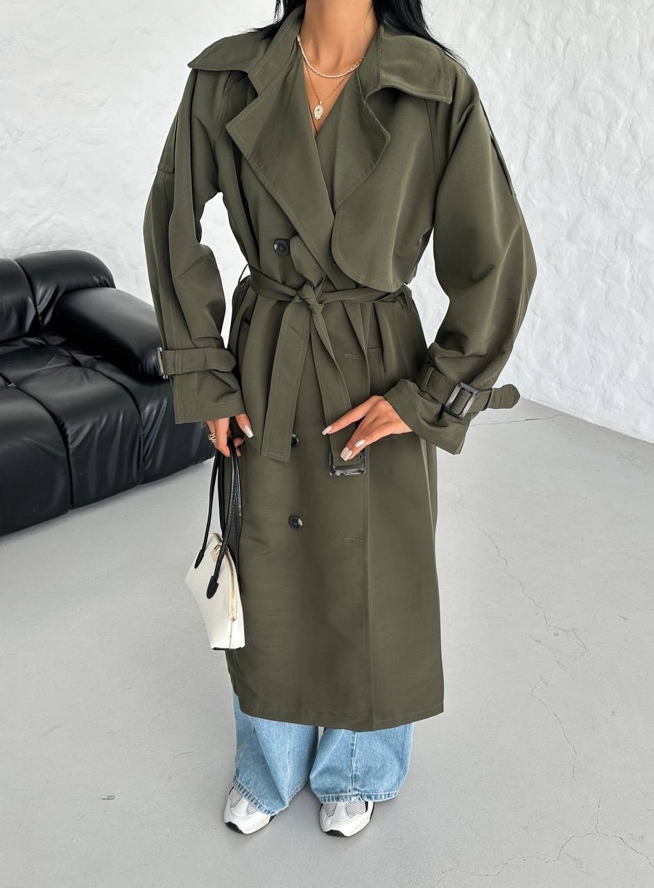 Mery Mery Boutique Oversize Geniş Kalıp Astarlı %100PAMUK Premium Kalite Trençkot