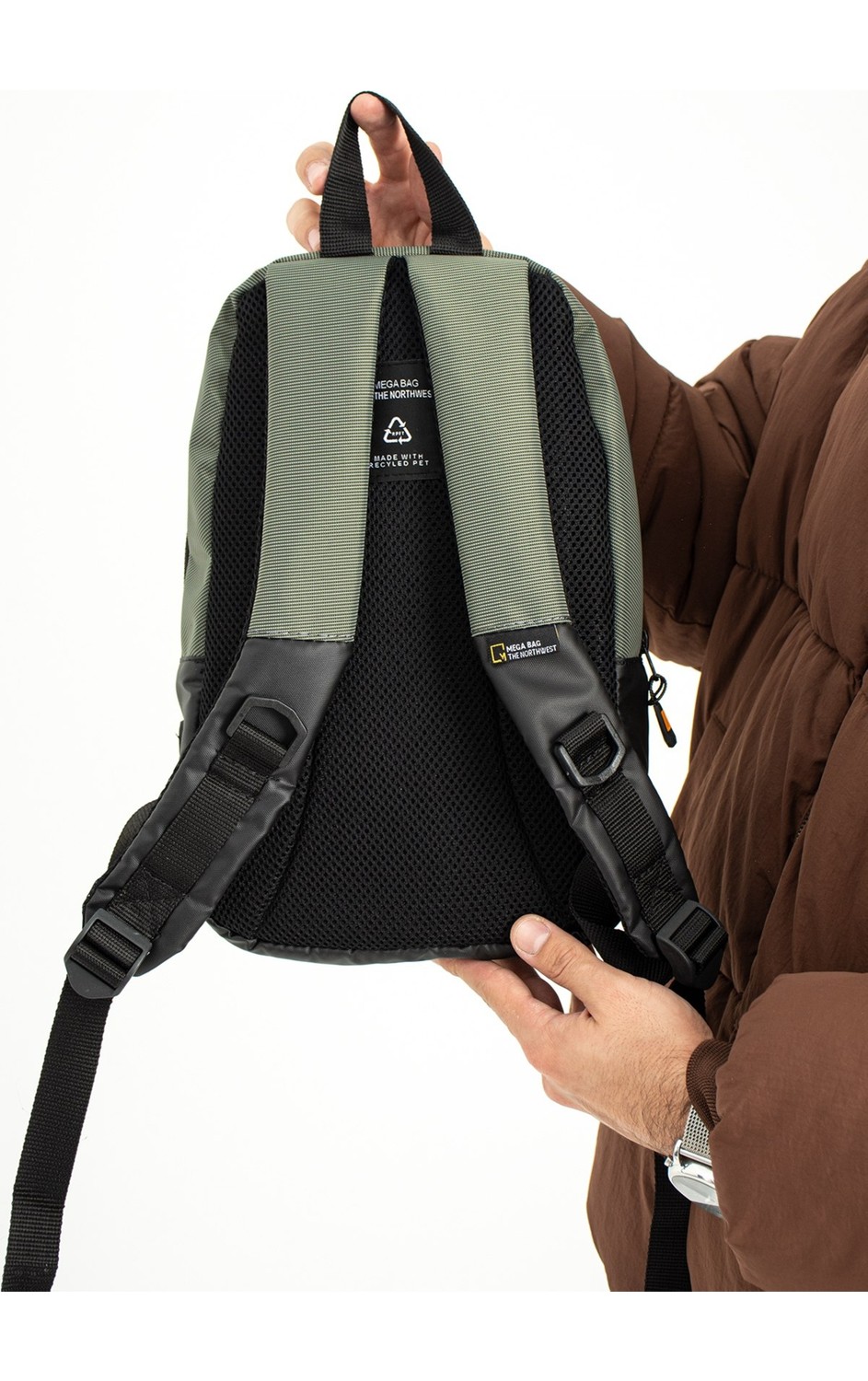 Teal Collection Yağmura Dayanıklı Mini Sırt Çantası, 2 Ana Bölme, Çok Cepli, Anahtarlıklı görsel 8