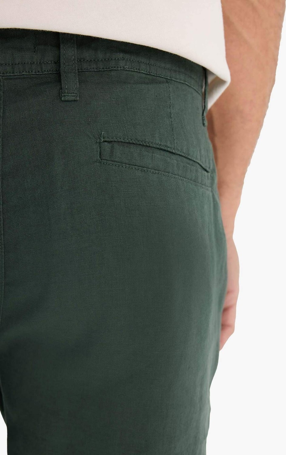 DeFacto %100 Keten Regular Fit Yazlık Bermuda Şort D9931AX25SM görsel 5