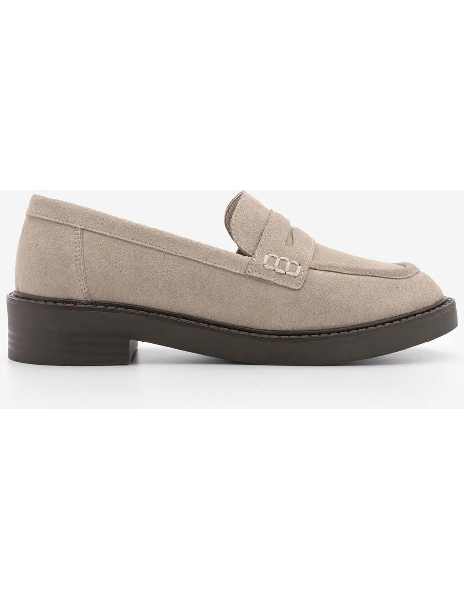 Marjin Kadın Loafer Günlük Klasik Ayakkabı Casual Makosen Fonle Kahve Croco görsel 3