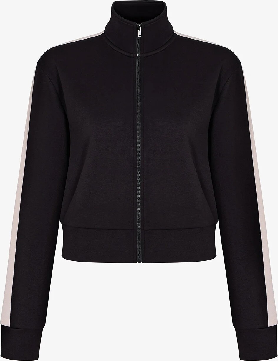 Penti Siyah İpeksi Dokunuş Silky Touch Şerit Detaylı Sweatshirt görsel 6