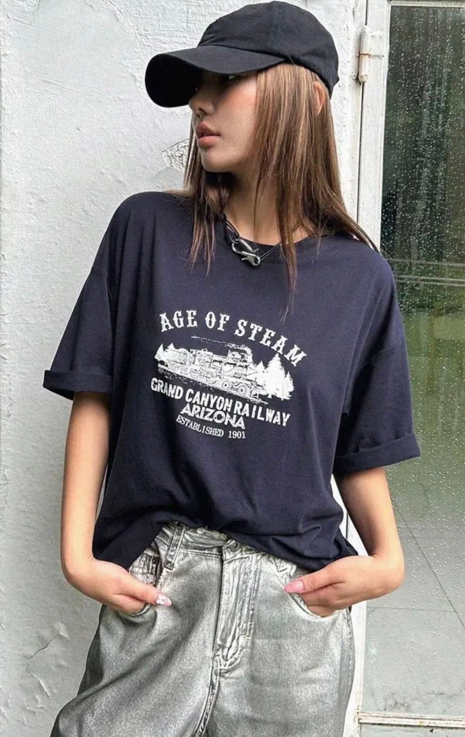 Amor Face Büyük Beden Özel Tasarım Age Of Steam Baskılı %100 Pamuk Oversize Battal Kadın T-Shırt görsel 3