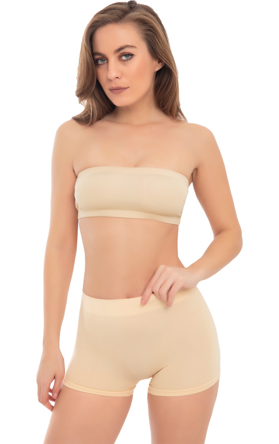 Cottonhill Kadın Beyaz Ultra-Rahat Seamless Boxer görsel 4