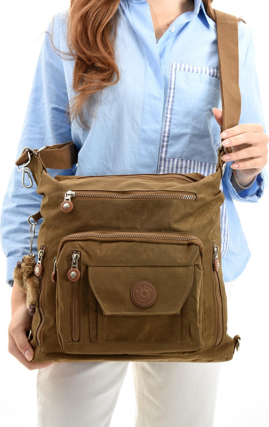 571 Collections Çanta Ultra Hafif Hem Sırt Hem Omuz Kadın Çantası Taba(Model: 571-5B) görsel 2