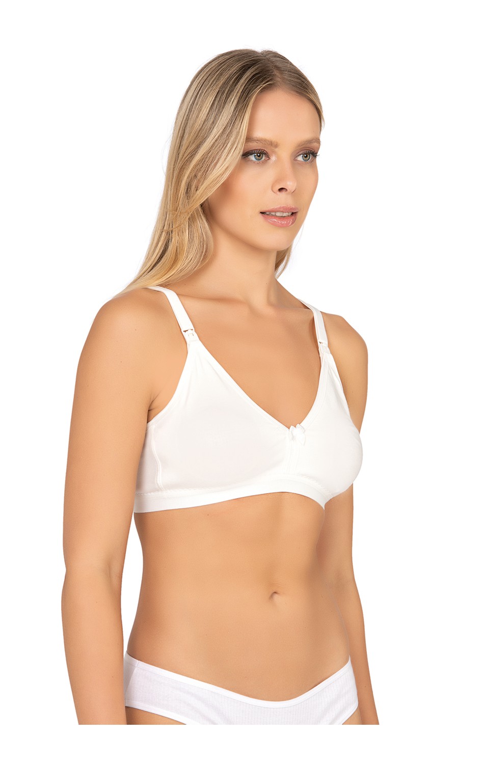 Özkan Underwear Koza 80082 Kadın Pamuklu Boş Kap Balensiz Hamile Lohusa Emzirme Sütyeni görsel 8
