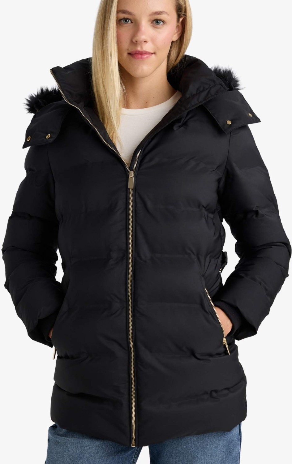 DeFacto Sıcak Tutan Su İtici Regular Fit Kapüşonlu Parka F7424AX26SP
