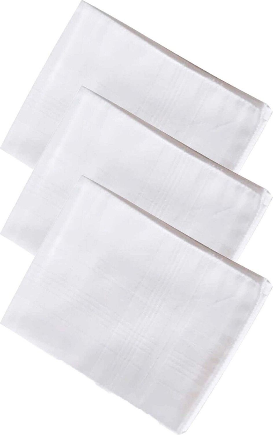 Universal 3’lü Özel Paket Premium Erkek Mendil Seti %100 Pamuk 42X42 cm Beyaz görsel 2