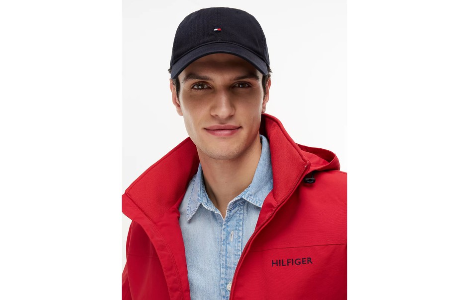 Tommy Hilfiger Erkek %100 Organik Pamuklu Ayarlanabilir Metal Tokalı Bayrak Logo Nakışlı Mavi Şapka AM0AM14099-DBZ görsel 6